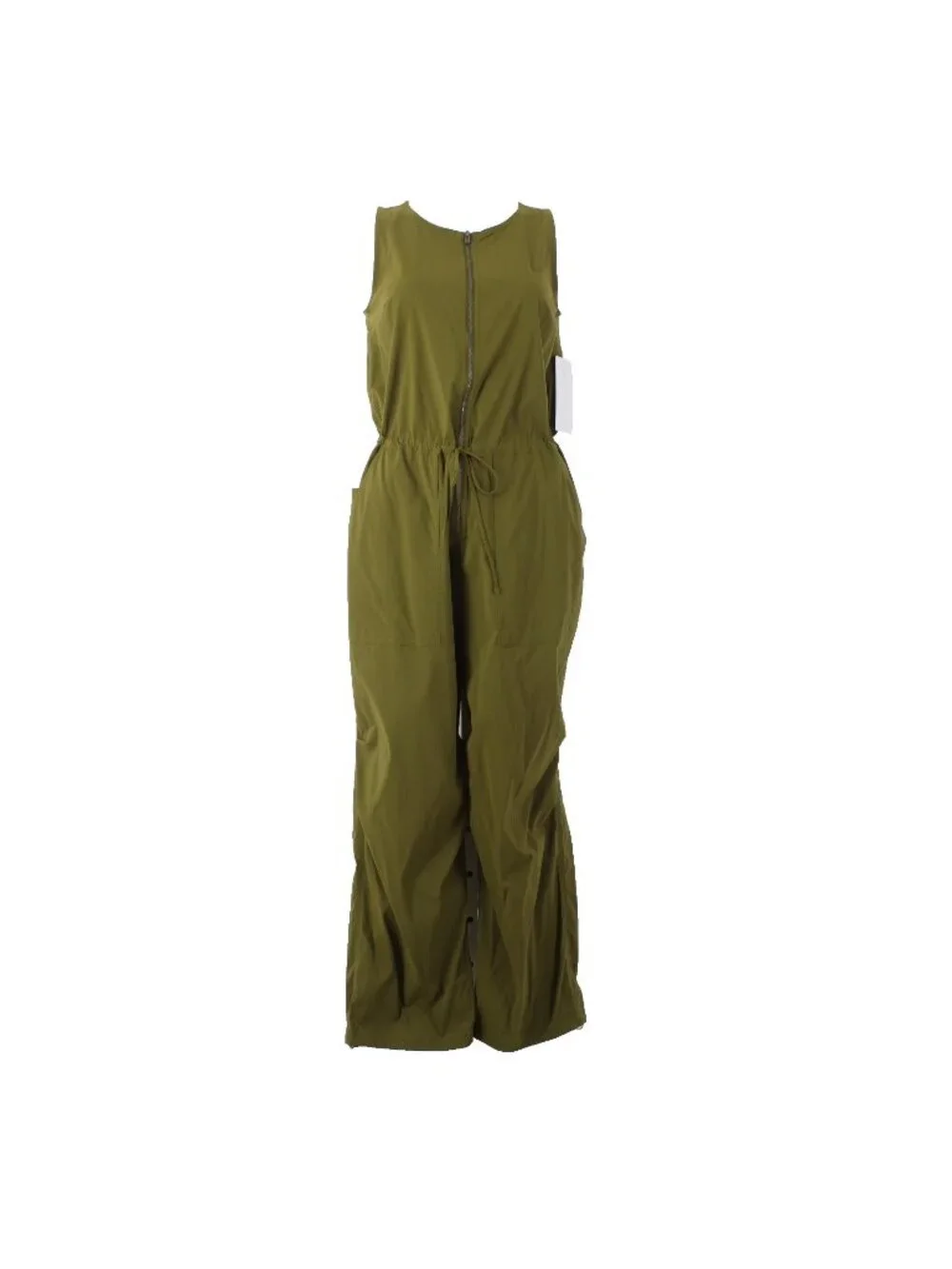 Athleta Jumpsuit NEW $139 Flex Sz SP x 26 Olive Green Combinaison Nylon Spandex